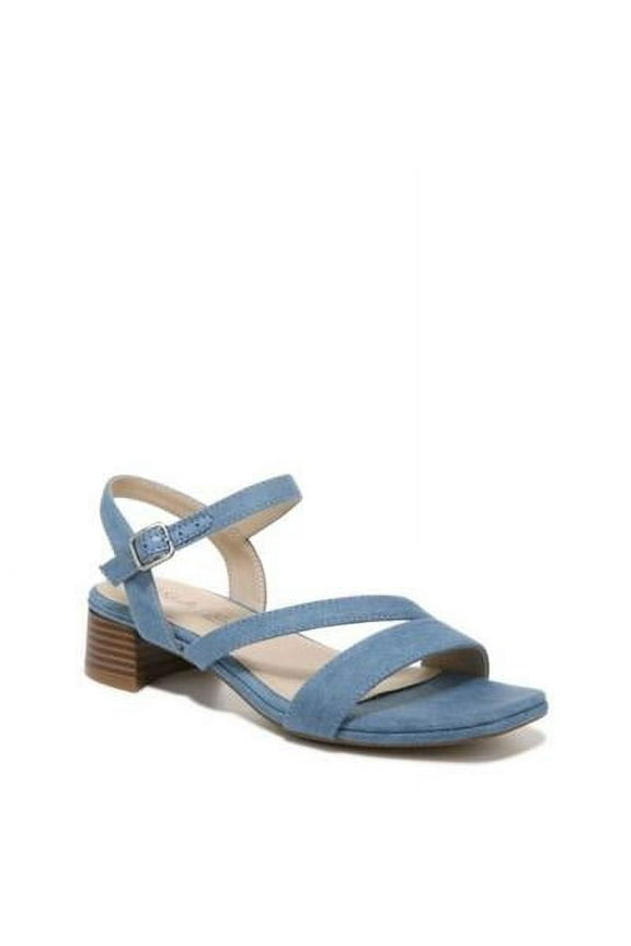 Wide Width Women's Julep Strappy Sandal by LifeStride in Denim Blue Fabric (Size 9 W)