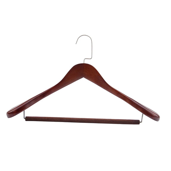 Wide Wooden Suit Hangers Clothes Pants Closet Storage