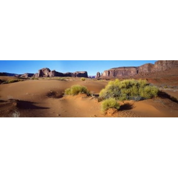 Wide angle view of Monument Valley Tribal Park, Utah, USA Poster Print (18 x 6)