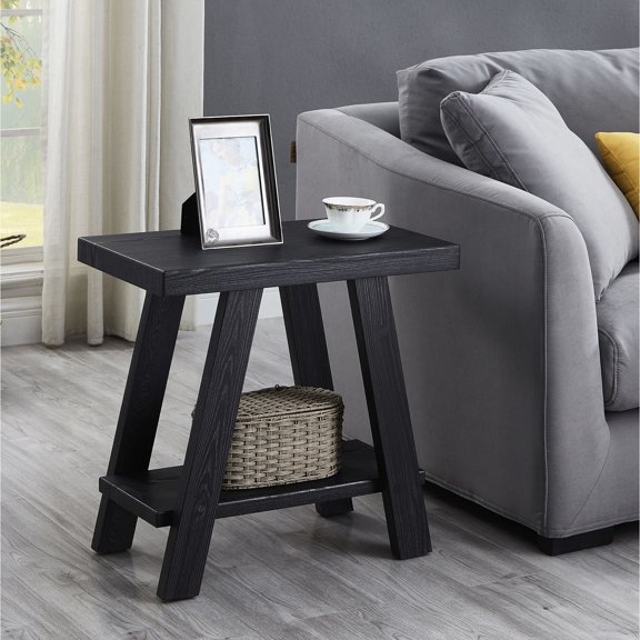 Wide - angled Leg Feature / Bathroom Side Table / Side Table with Wood Veneer