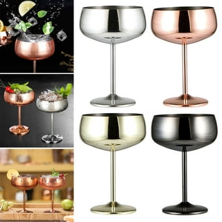 WYBW Tall Wide Mouth Martini Glass 150Ml Lead-Free Crystal Wine Glass Gold  Foil Sweet Champagne Glas…See more WYBW Tall Wide Mouth Martini Glass 150Ml