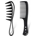 thumbnail image 1 of Wide tooth comb, 2 Packs Large Curl Comb for Long Wet and Curly wavy hair, Shark tooth wig combs For Men and Women, Heat Resistant & Anti-Static Styling Comb, 1 of 5