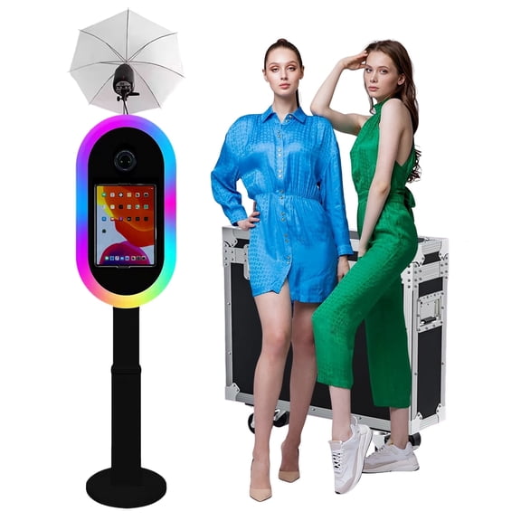WideMeet 10.2"11"12.9" Ipad photobooth Selfie Machine for ipad with Flight Case for Birthday Wedding