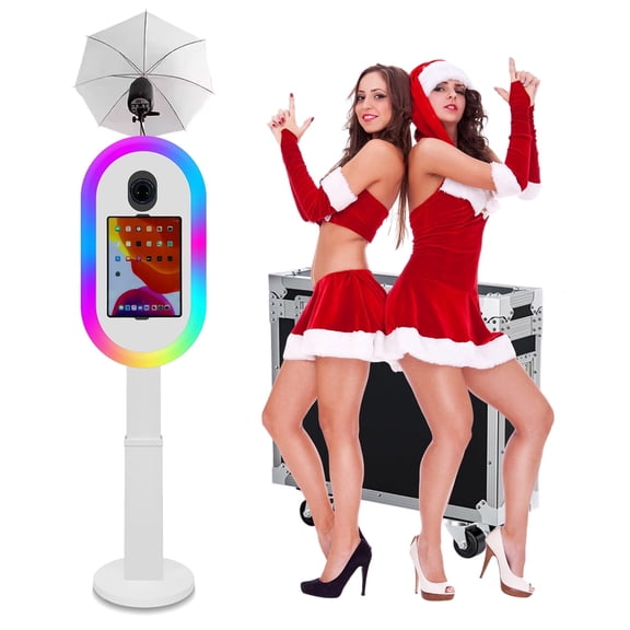 WideMeet 10.2"11"12.9" Ipad Photobooth Selfie Machine for Ipad with Flight Case for Birthday Wedding