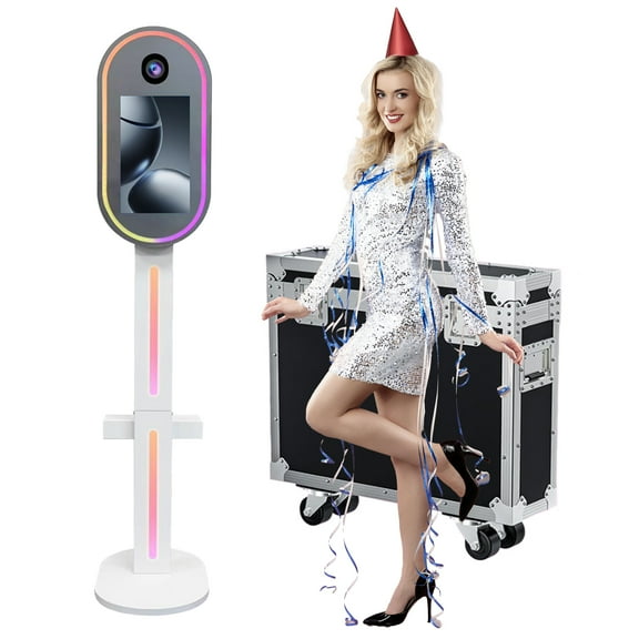 WideMeet Portable 15.6inch Touch Screen Selfie Mirror Photo Booth Machine for Celebrate Party Event