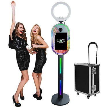 WideMeet Portable Mirror Photobooth with 15.6inch Touch Screen Selfie Machine for Wedding Events