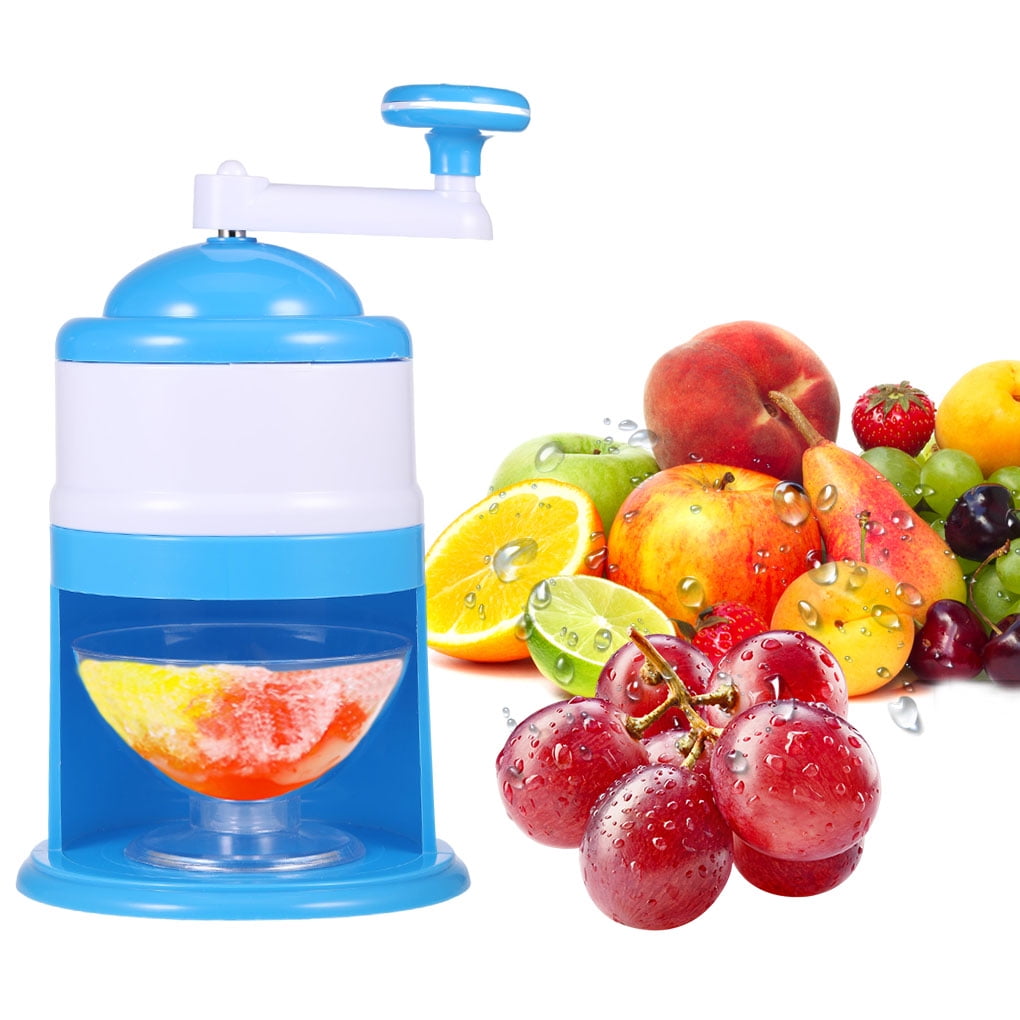 Widealiff Manual Shaved ice Blue Snow Cone Maker Machine Ice Crusher