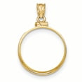 thumbnail image 1 of Wideband Distinguished Coin Jewelry 14k Polished 22.0mm x 1.9mm Screw Top Coin Bezel Pendant, 1 of 2