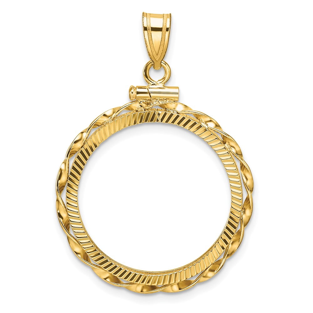 Coin Edge Ribbing Wideband Distinguished Coin Jewelry 14k Polished Hand Twisted Ribbon ...