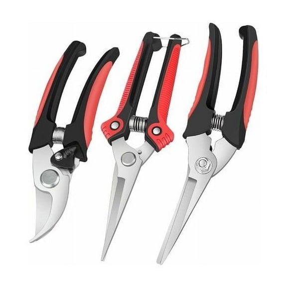 Widely Used for Pruning, Heavy Duty Stainless Steel Shears with Labor Saving Spring, Ergonomic Handle for Comfortable and Efficient Gardening Tasks, Secure Locking Mechanism