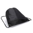 thumbnail image 1 of Widened and Long Black Drawstring Bag Double Shoulder Strap Storage,Black, 1 of 2