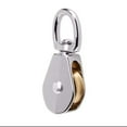 thumbnail image 1 of Widesakll 1.5" inch Nickel Plated Metal Swivel Single Eye Pulley 1-1/2" inch 50 lbs - Pack of 1, 1 of 1