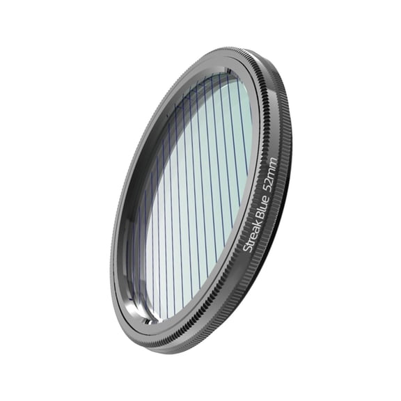 Widescreen movie special effects round blue brushed filter DSLR camera lens filter night scenes characters landscapes , 52MM