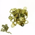 thumbnail image 1 of Wideskall 1/2" inch Small D Ring Picture Hanger Hook with Screws Hanger Brass Pack of 20, 1 of 3