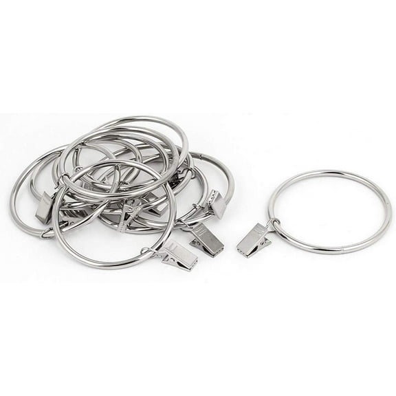 Wideskall 1.5" inch Curtain Rings with Clips
