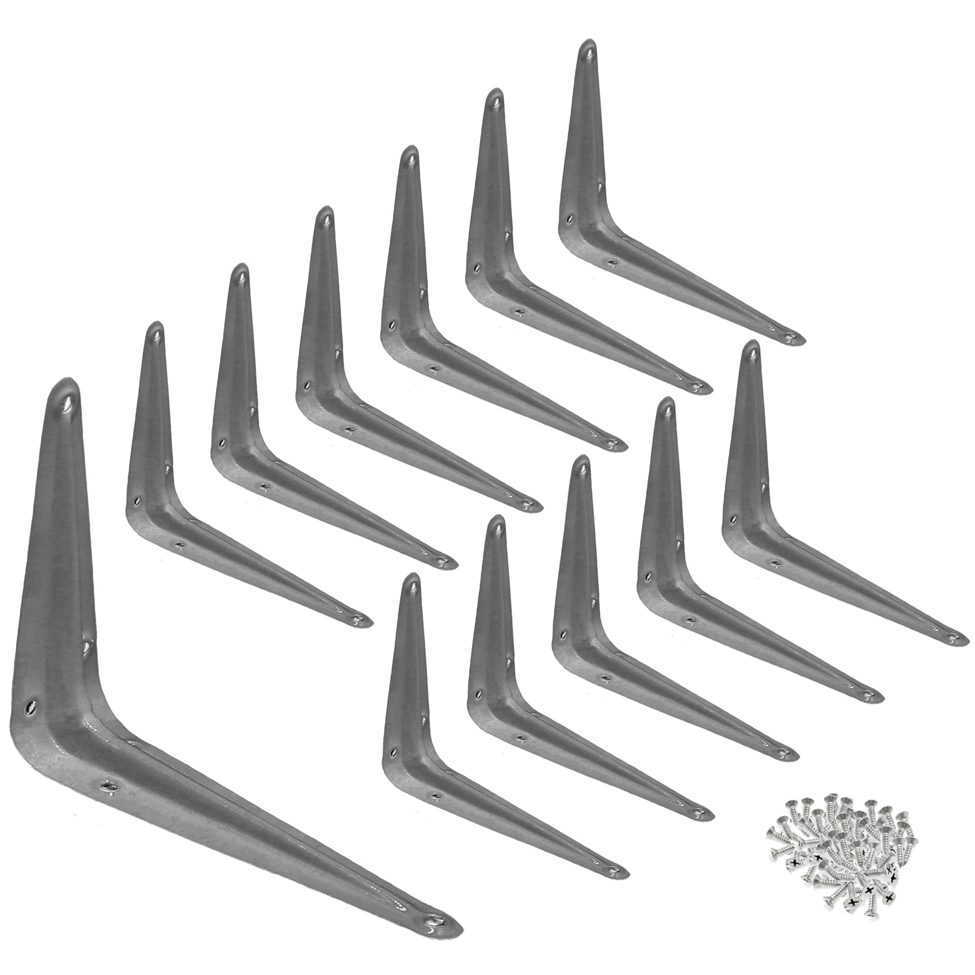 Wideskall 12 Pcs Metal 3" x 4" inch Wall Corner Angle Shelving Shelf