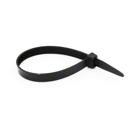 Wideskall 12" inch Super Heavy Duty 150 Lbs Nylon Cable Zip Tie Black Wire Pack of 10