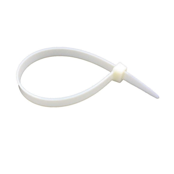 Wideskall 12" inch Super Heavy Duty 150 Lbs Nylon Cable Zip Tie White Wire Pack of 10