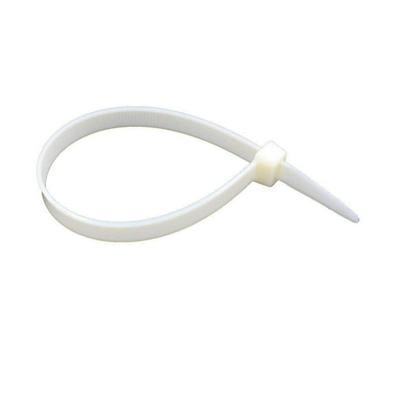 Wideskall 12" inch Super Heavy Duty 150 Lbs Nylon Cable Zip Tie White Wire Pack of 30