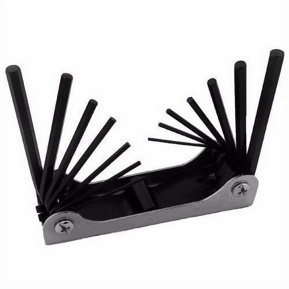 Wideskall 14 Pieces 1/16" to 7/32" Folding Metric Combination Hex Key Allen Wrench Set