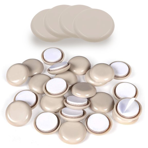 Wideskall 140 Pcs Adhesived Back Mini 1" & 2" inch Round Furniture Sliders for Carpet