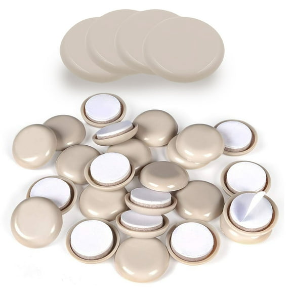 Wideskall 140 Pcs Adhesived Back Mini 1" & 2" inch Round Furniture Sliders for Carpet