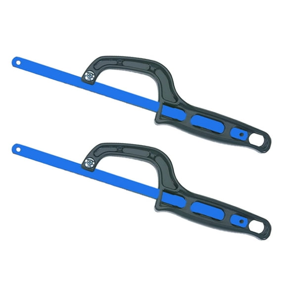 Wideskall 2-Pack 12" inch Light Duty All Purpose Utility Handhold Close Quarter Mini Hacksaw with Blade