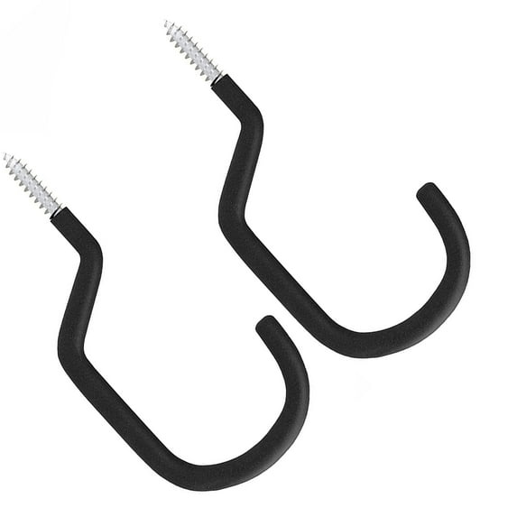 Wideskall 2 Pieces Heavy Duty Garage Storage Screw in Utility Tool Wall Mount Bike Hanger Hook