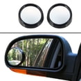 thumbnail image 1 of Wideskall 2 Pieces Universal 2" Wide Angle Convex View Adjustable Blind Spot Mirror Stick on Car, 1 of 4