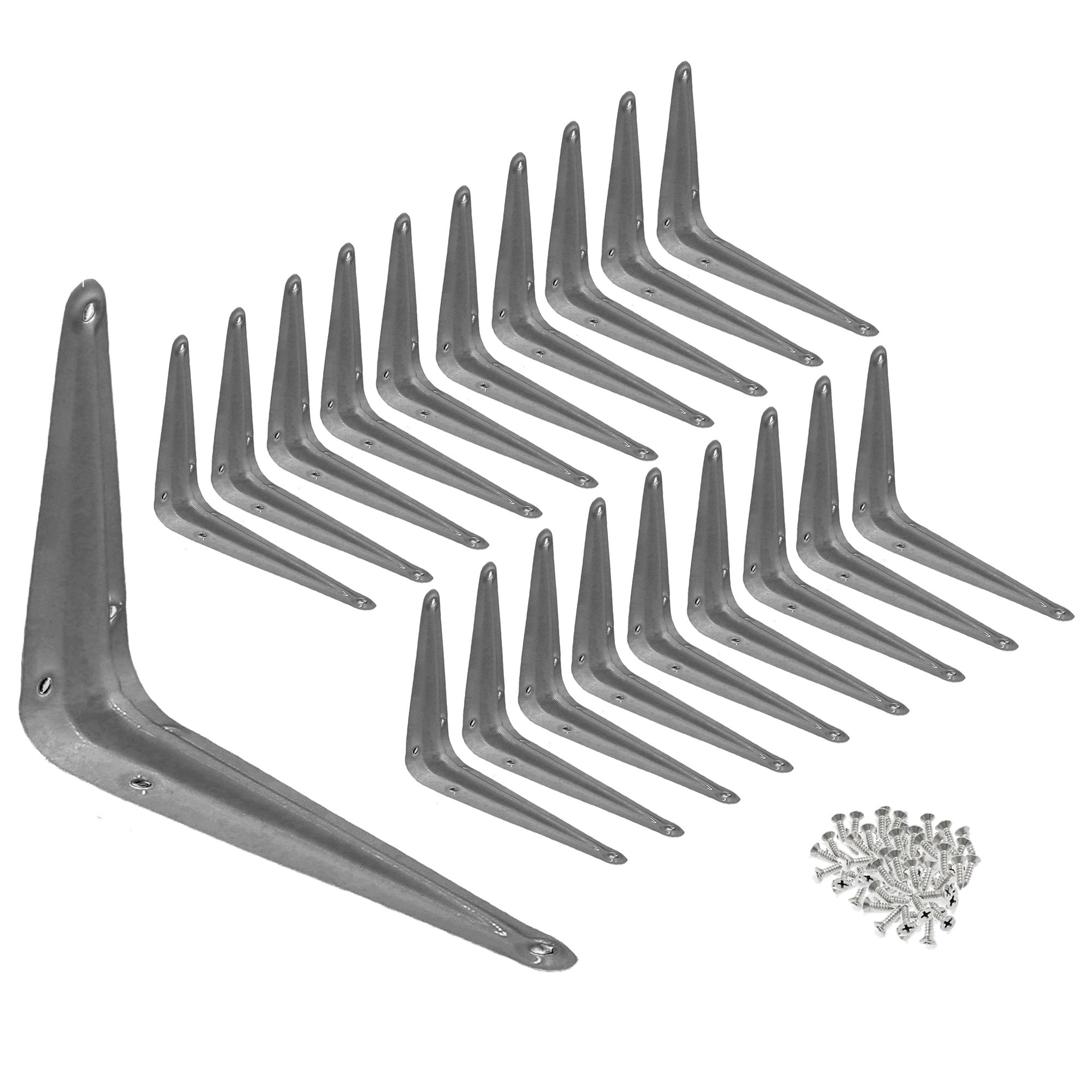 Wideskall 20 Pcs Metal 3" x 4" inch Wall Corner Angle Shelving Shelf