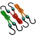thumbnail image 1 of Wideskall 24" inch Premium Heavy Duty Multi Color Bungee Cord with Hooks Tarp Bungie Elastic Tie Down Pack of 3, 1 of 3