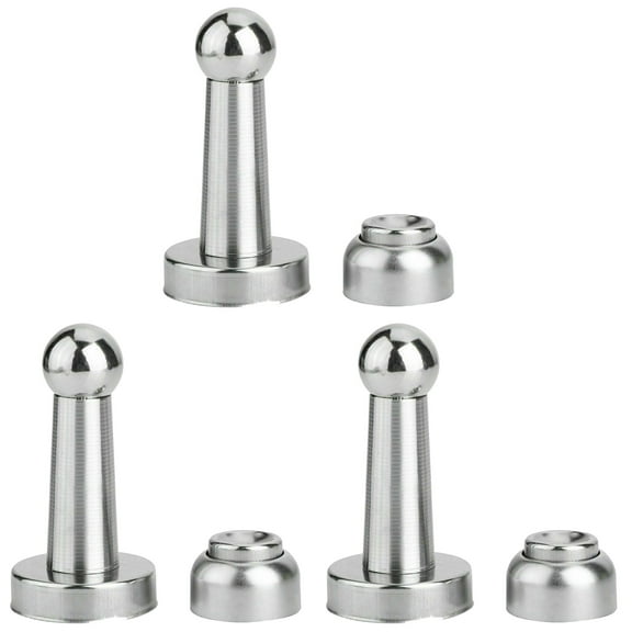 Wideskall 3 Packs Magnetic Door Stopper Magnetic Door Catch, Stainless Steel