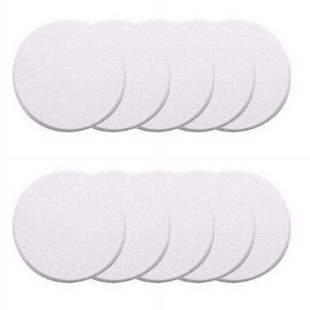 Wideskall 10 Pcs White Round Door Knob Wall Shield Self Adhesive Protector