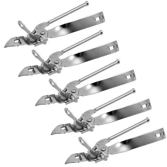 Wideskall 3-in-1 Can Opener with Bottle Opener Tapper Silver Pack of 5