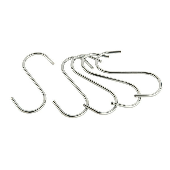 Wideskall 3" inch Zine Plated Metal Steel S Hooks for Hanging Pack of 20
