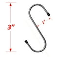 thumbnail image 1 of Wideskall 3" inch Zine Plated Metal Steel S Hooks for Hanging Pack of 5, 1 of 3