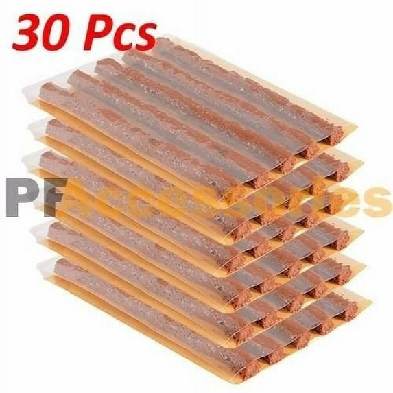 Wideskall 30 Pieces Tubeless Car Flat Tire Repair Plugs Strips Refill 4" x 1/4" inch Bulk LOT