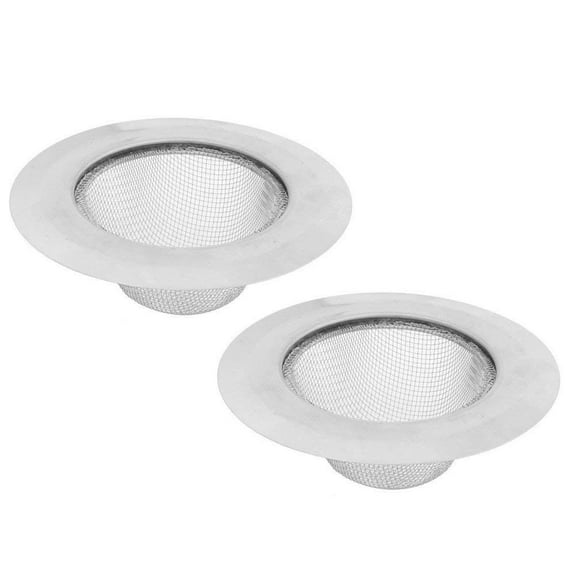 Wideskall 4.5" Stainless Steel Large Wide Rim Sink Strainer for Kitchen Drain Strainer Pack of 2
