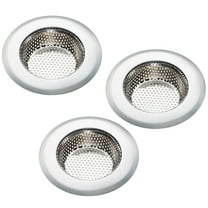 Wideskall 4.5" Stainless Steel Large Wide Rim Sink Strainer for Kitchen Drain Pack of 3