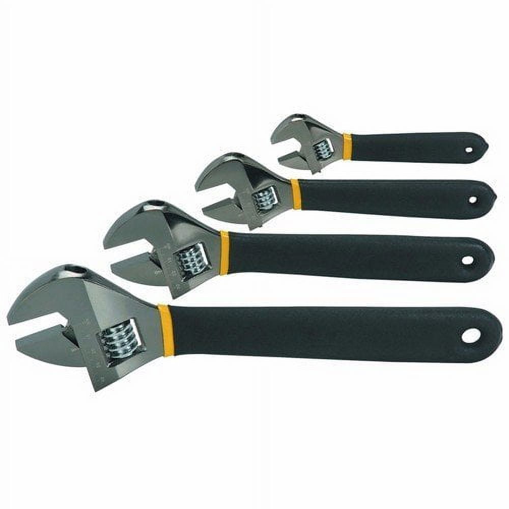Wideskall 4 Pieces Heat Treated Laser Marked Metric Adjustable Wrench
