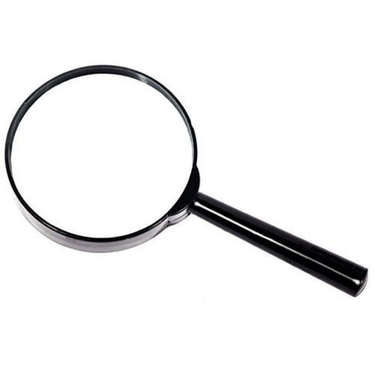 Wideskall 10cm inch Large Handheld Magnifying Glass 3X Power Real Glass Magnifier