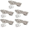 thumbnail image 1 of Wideskall 4" inch Zinc Plated Swivel Safety Hasp and Staple with Screws Pack of 5, 1 of 4