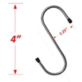 thumbnail image 1 of Wideskall 4" inch Zine Plated Metal Steel S Hooks for Hanging Pack of 20, 1 of 1