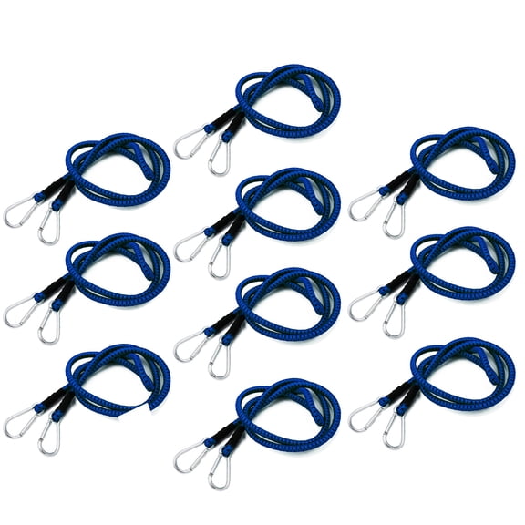 Wideskall 47" Bungee Cord Green with Carabiners Hooks