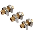 thumbnail image 1 of Wideskall 5/8" Brass Garden Water Hose Repair Mender Coupler Connector with 2 Stainless Steel Clamps Pack of 3, 1 of 1