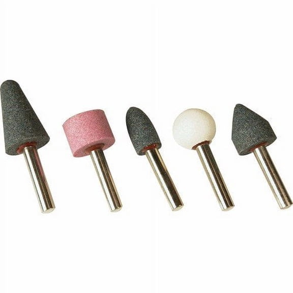 Wideskall 5 Pieces 1/8" inch Assorted Abrasive Mounted Grinding Stone Wheel Bits