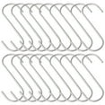 thumbnail image 1 of Wideskall 5" inch Metal S Shaped Type Utility Hooks Hanging Hooks Chrome Pack of 18, 1 of 3