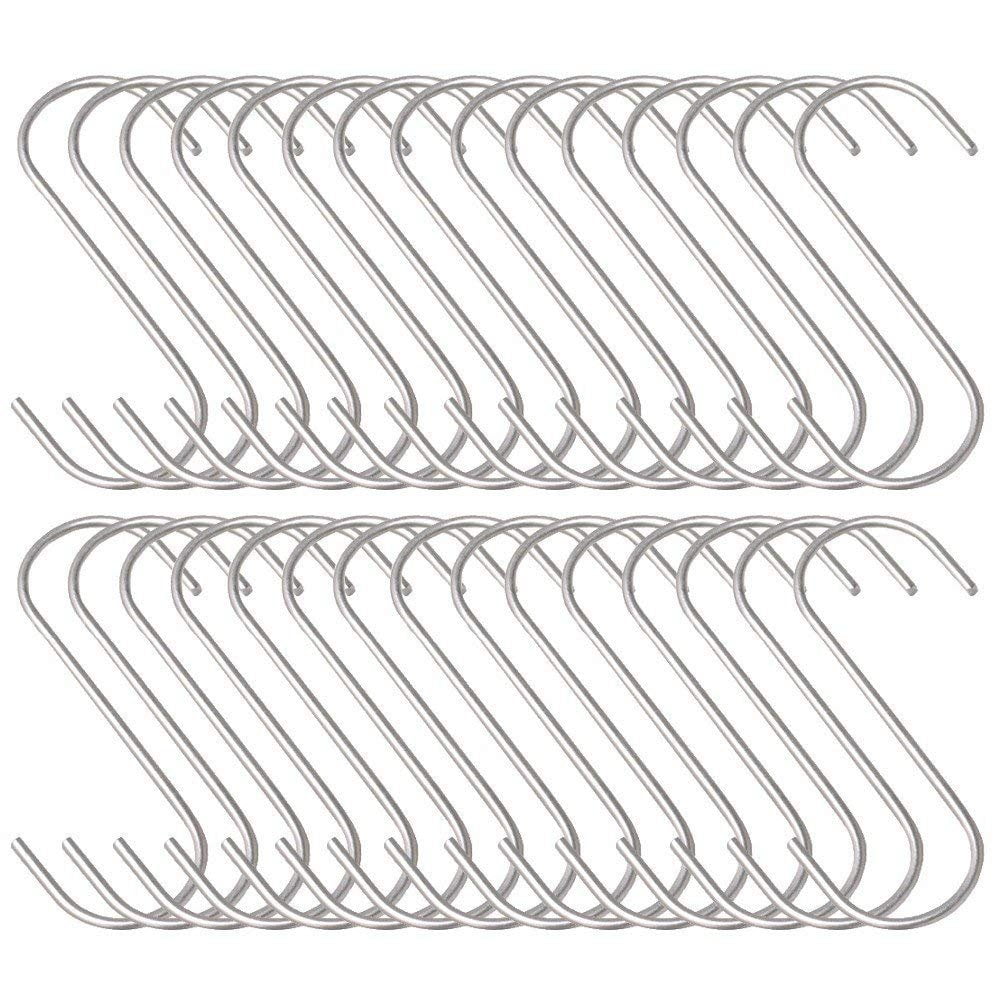 Wideskall 5" inch Metal S Shaped Type Utility Hooks Hanging Hooks