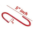 thumbnail image 1 of Wideskall 5" inch Metal S Shaped Type Utility Hooks with Red PVC Coated Hanging Hooks Pack of 18, 1 of 2