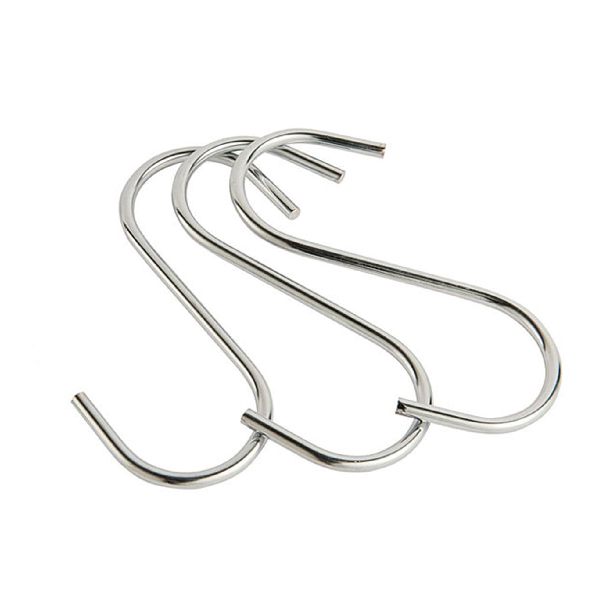 Wideskall 5 inch Zine Plated Metal Steel S Hooks for Hanging Pack
